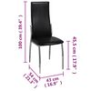 vidaXL Dining Chairs 2 pcs Black Faux Leather