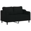 vidaXL 2-Seater Sofa Black 140 cm Fabric