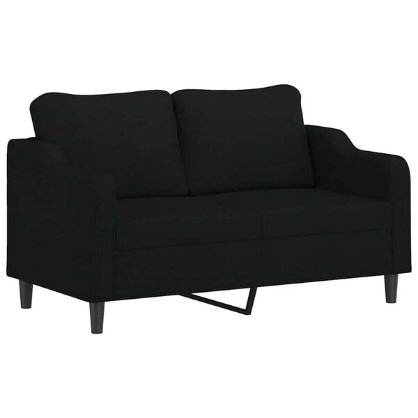 vidaXL 2-Seater Sofa Black 140 cm Fabric