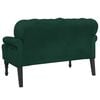 vidaXL Bench with Backrest Dark Green 119.5x64.5x75 cm Velvet