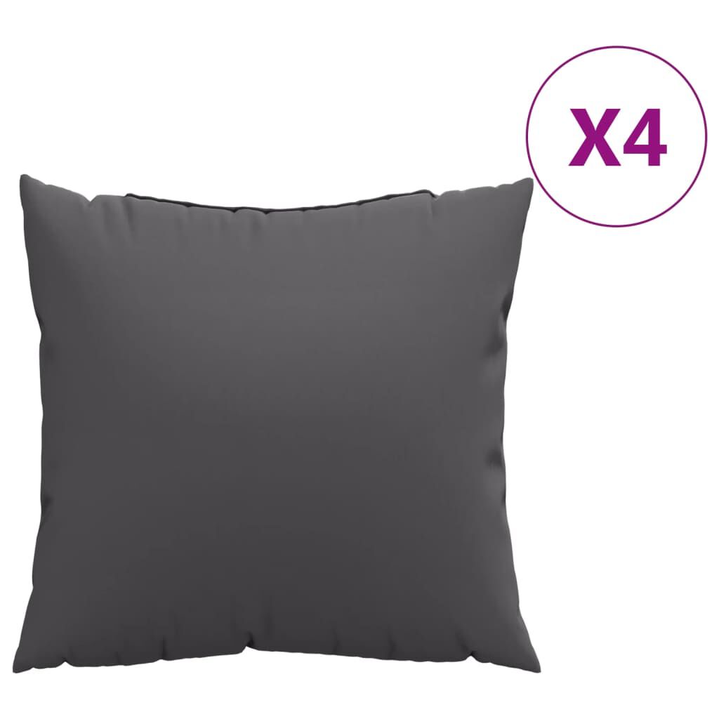 vidaXL Throw Pillows 4 pcs Anthracite 60x60 cm Fabric