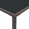 vidaXL 5 Piece Garden Bar Set with Cushions Poly Rattan Brown