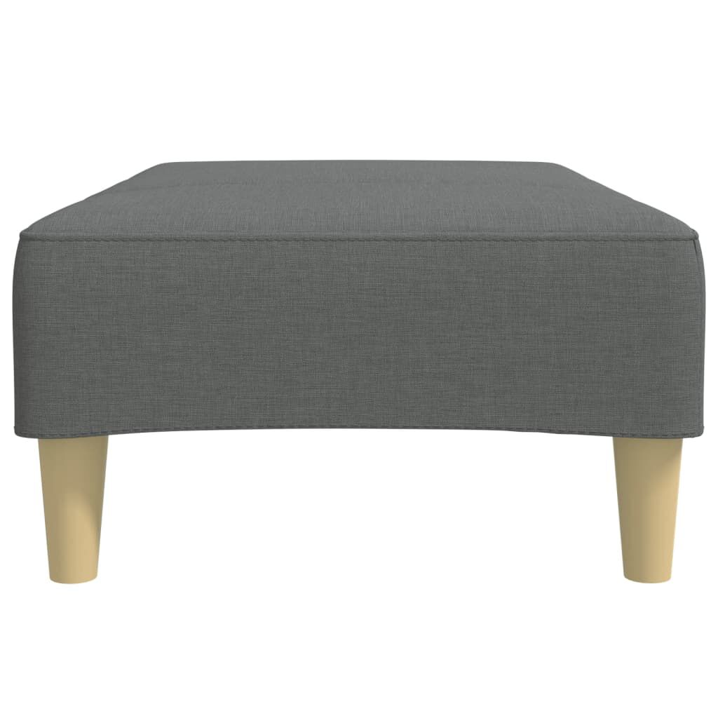 vidaXL Footstool Dark Grey 77x55x31 cm Fabric