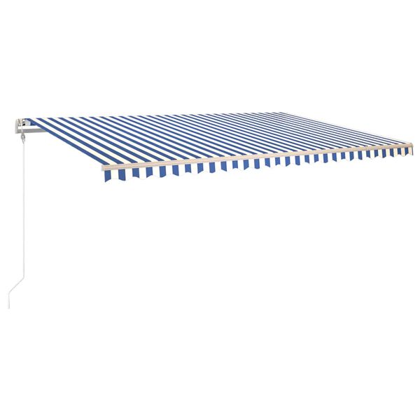 vidaXL Automatic Retractable Awning 500x300 cm Blue and White