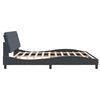 vidaXL Bed Frame with LED without Mattress Dark Grey 193x203 cm Velvet