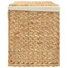 vidaXL Laundry Basket with 3 Sections 75x42.5x52 cm Water Hyacinth