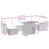 vidaXL 8 Piece Garden Sofa Set with Cushions Grey Poly Rattan