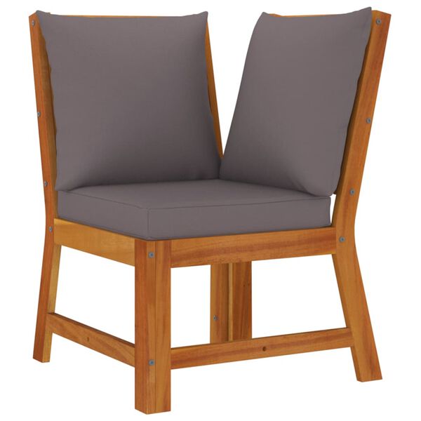 vidaXL 11 Piece Garden Dining Set with Cushions Solid Wood Acacia
