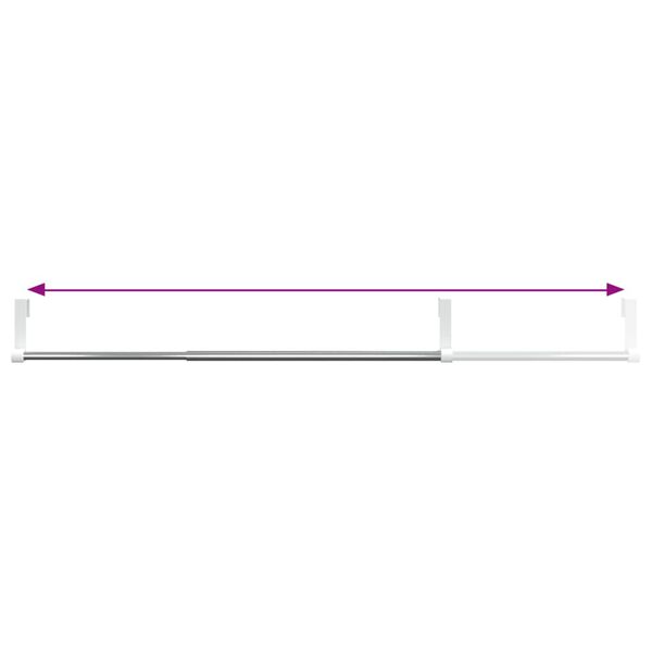 vidaXL Curtain Rails 2 pcs White and Silver 40-60 cm Aluminium
