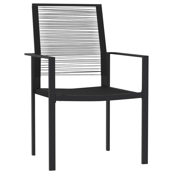 vidaXL 3 Piece Garden Dining Set Black