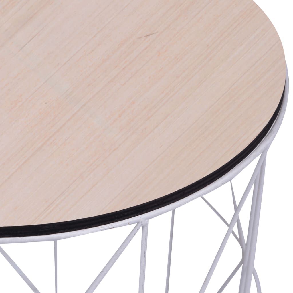 vidaXL Coffee Table White Ø 47 cm