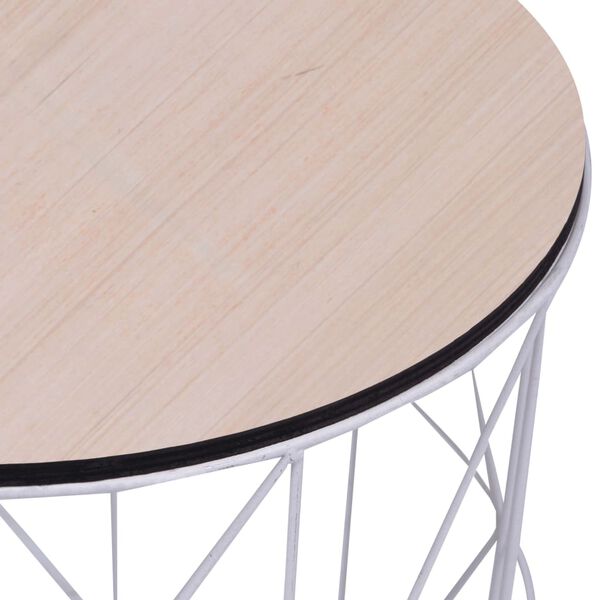 vidaXL Coffee Table White Ø 47 cm