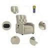 vidaXL Electric Massage Recliner Chair Cream Faux Leather