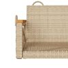 vidaXL Swing Bench Beige 63x62x40 cm Poly Rattan