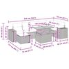 vidaXL 5 Piece Garden Sofa Set with Cushions Black Poly Rattan Acacia