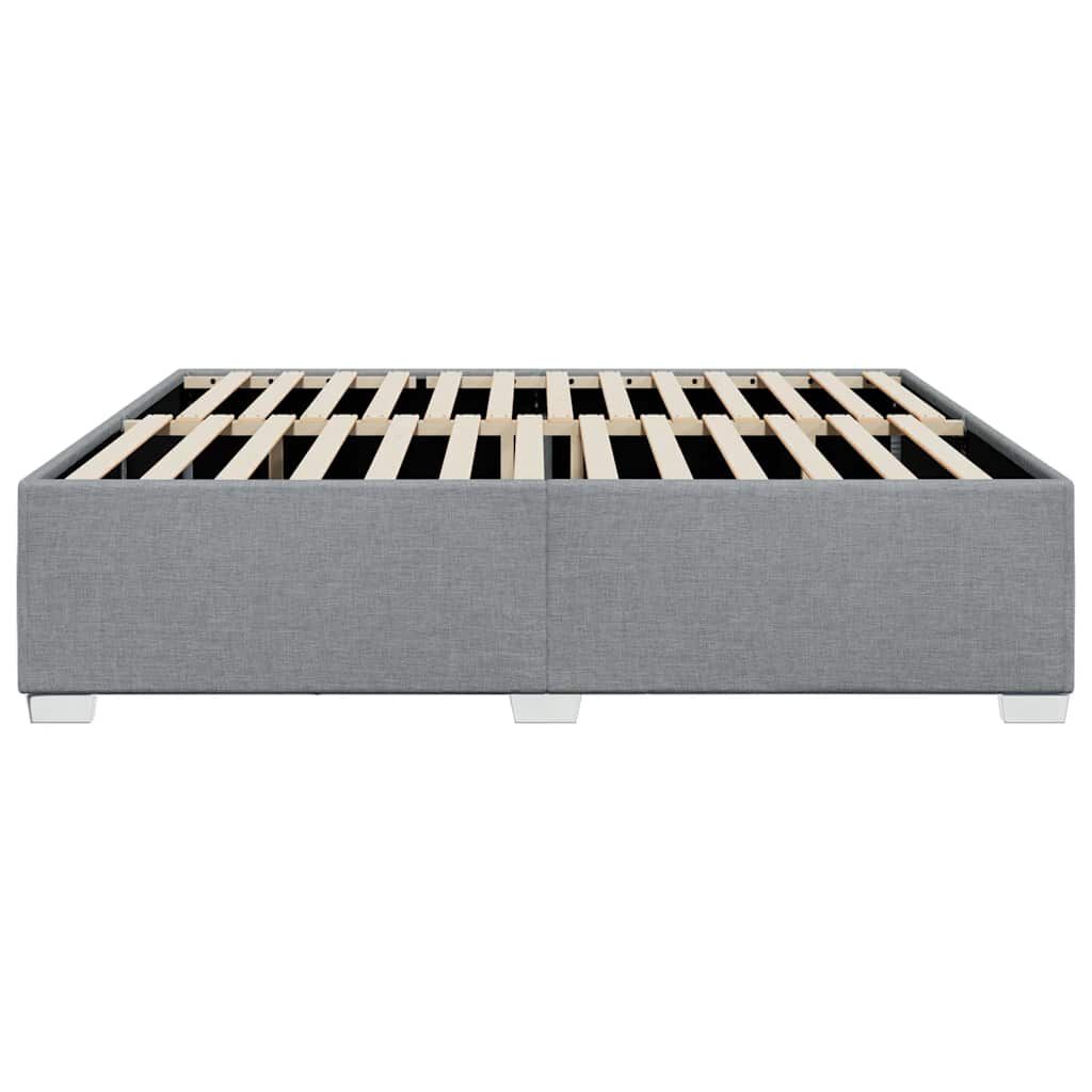 vidaXL Bed Frame without Mattress Light Grey California King Fabric