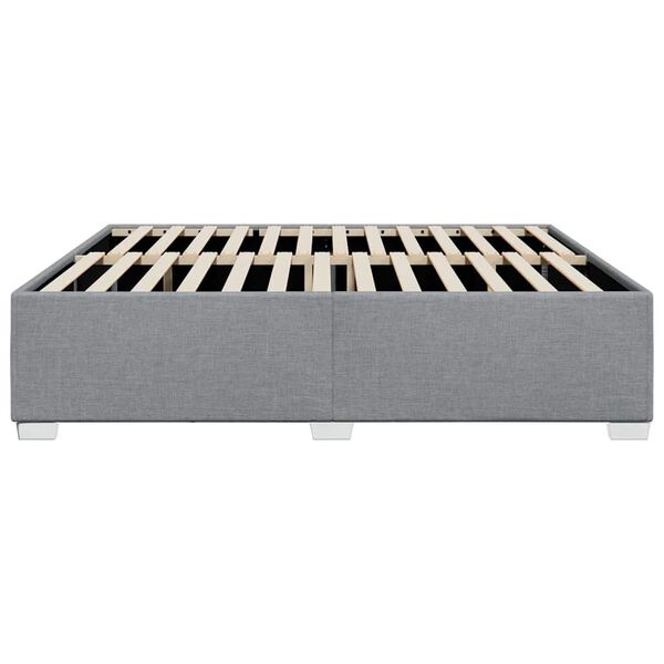 vidaXL Bed Frame without Mattress Light Grey California King Fabric