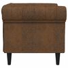 vidaXL Chesterfield Sofa Chair Brown Fabric