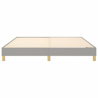 vidaXL Box Spring Bed Frame Light Grey 193x203 cm King Fabric