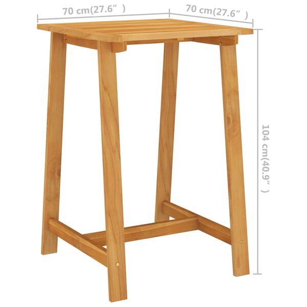 vidaXL 5 Piece Outdoor Bar Set Solid Acacia Wood