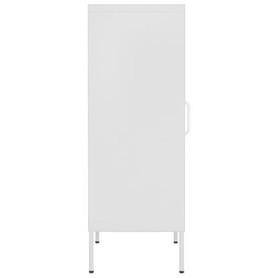 vidaXL Storage Cabinet White 42.5x35x101.5 cm Steel