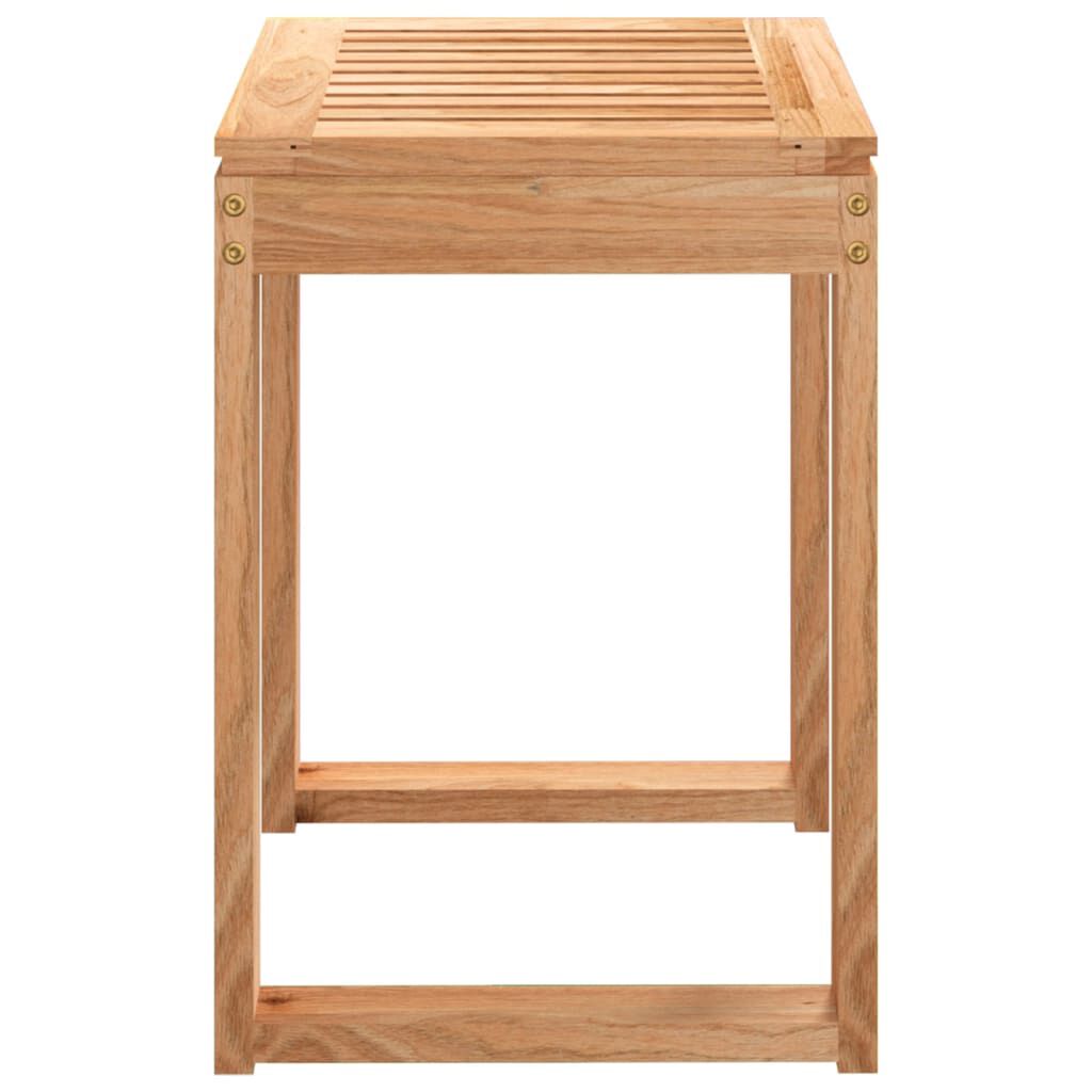vidaXL Bathroom Stool 40x30x46 cm Solid Wood Walnut