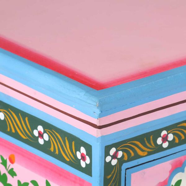 vidaXL Hand-Painted Sideboard Multicolour 110x30x76cm Solid Mango Wood