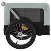 vidaXL Pet Bike Trailer Grey and Black Oxford Fabric&Iron