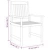 vidaXL 7 Piece Garden Dining Set Solid Wood Acacia Grey