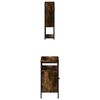 vidaXL 2 Piece Bathroom Furniture Set Smoked Oak Engineered Wood
