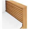 vidaXL Garden Sofa Chair with Cream Cushions Solid Wood Teak
