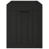 vidaXL Garden Storage Box Black 55.5x43x53 cm Polypropylene