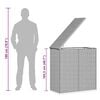 vidaXL Garden Cushion Box PE Rattan 100x49x103.5 cm Grey