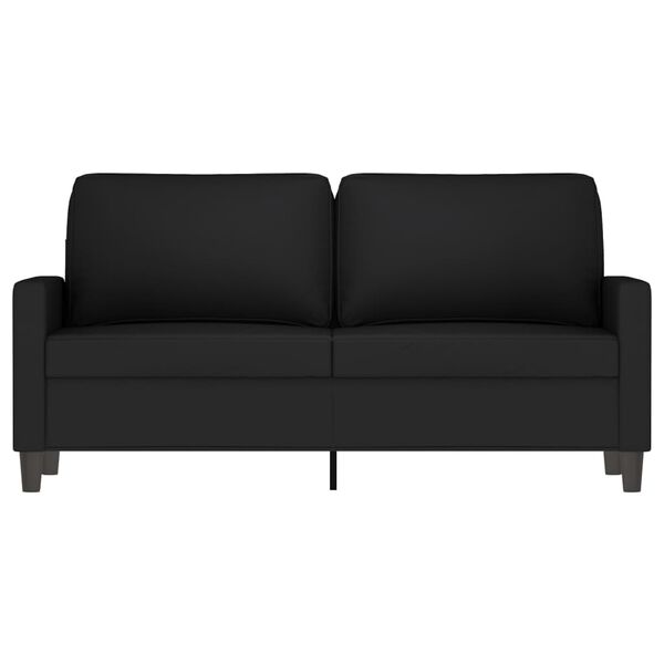 vidaXL 2-Seater Sofa Black 140 cm Velvet