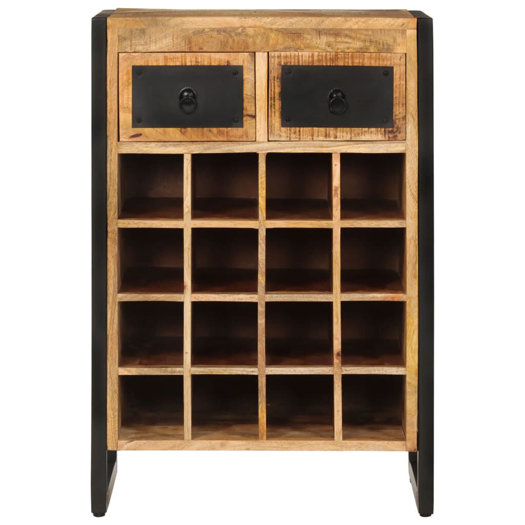 vidaXL Wine Rack for 16 Bottles Solid Wood Mango