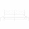 vidaXL Metal Bed Frame without Mattress with Headboard White 193x203cm