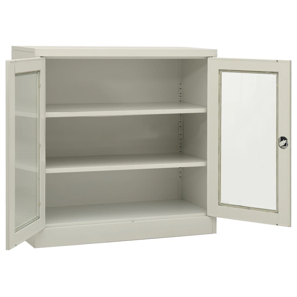 vidaXL Office Cabinet Light Grey 90x40x90 cm Steel