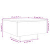 vidaXL Coffee Table with LED Lights Black 55x55x31 cm