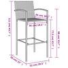vidaXL 5 Piece Garden Bar Set Grey Poly Rattan