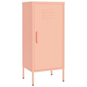 vidaXL Storage Cabinet Pink 42.5x35x101.5 cm Steel