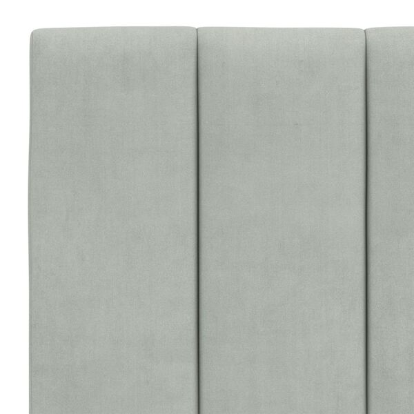 vidaXL Headboard Cushion "Hanko" Light Grey 137 cm Double Velvet