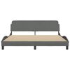 vidaXL Bed Frame "Dover" Dark Grey 183x213 cm Fabric