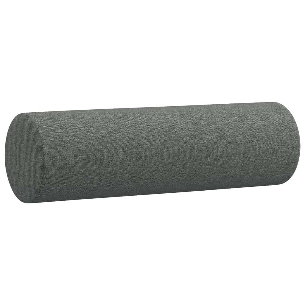 vidaXL 4 Piece Sofa Set with Pillows Dark Grey Fabric