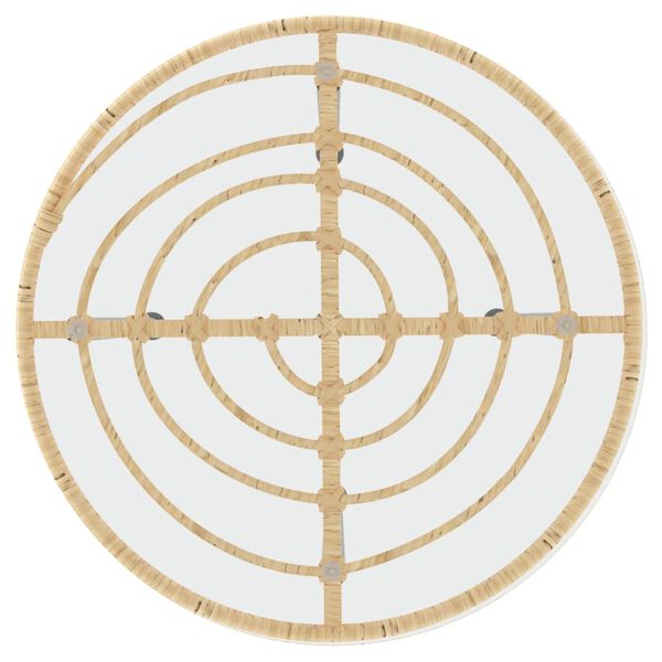 vidaXL Dining Table &Oslash;55 cm&nbsp;Tempered Glass and Steel