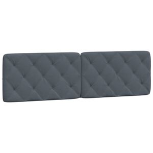vidaXL Headboard Cushion Dark Grey 183 cm Velvet