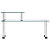 vidaXL Kitchen Shelf Transparent 45x16x26 cm Tempered Glass