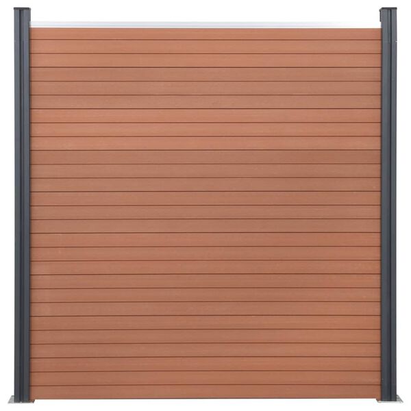 vidaXL Fence Panel Set Brown 699x186 cm WPC