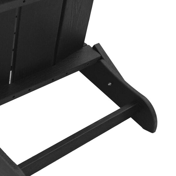 vidaXL Foldable Adirondack Chairs 2 pcs Black 74.5x80.5x90 cm HDPE