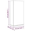 vidaXL Wall-mounted Bathroom Cabinet Grey Sonoma 32x20x67 cm