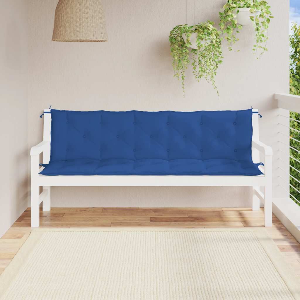 vidaXL Garden Bench Cushion Blue 180x(50+50)x7cm Oxford Fabric